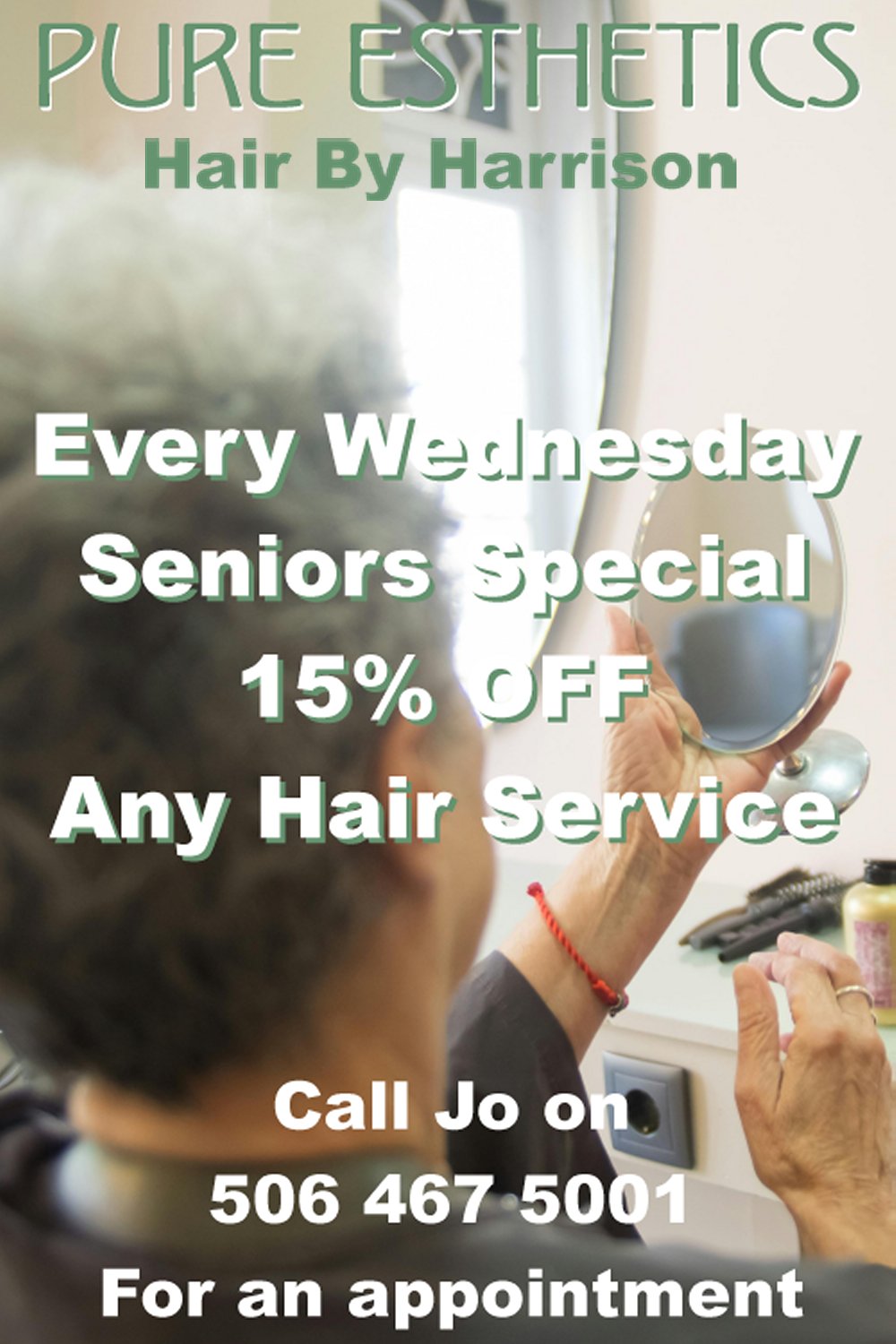 seniors special prices for hair services at pure esthetics